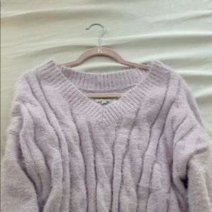 lucky brand v neck eyelash sweater